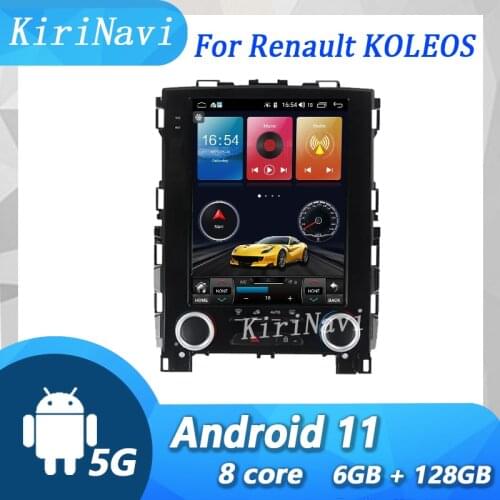 KiriNavi Telsa Style Vertical Screen 10.4" 2 Din Android 9.0 Automotivo Head Unit For Renault KOLEOS / Megane 4 2016+ Car Radio