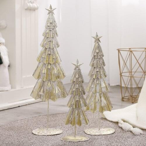 Iron Christmas Tree christmas decoration for Home Fireplace / desktop Christmas Ornaments