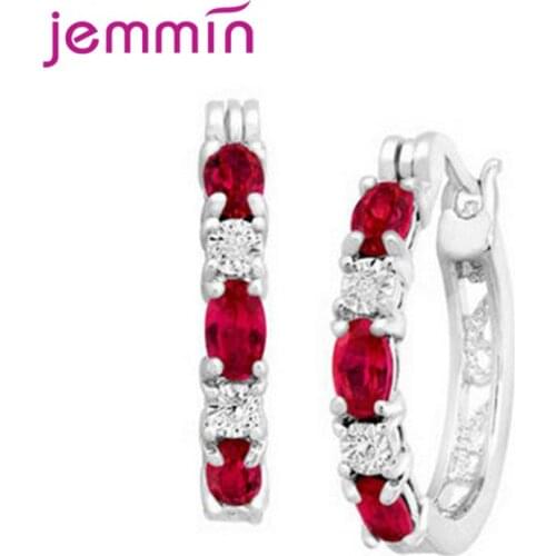 Elegant V Shape Shining 925 Sterling Silver Cubic Zirconia Hoop Earrings For Women Girls Gifts Earring Fashion Jewelry