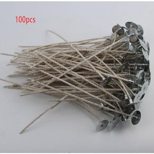 100pcs/Bag White Brown Pure Cotton Soybeans Core Candles Smokeless Wicks 2mm And 15/20cm Candle Making Supplies Accessories