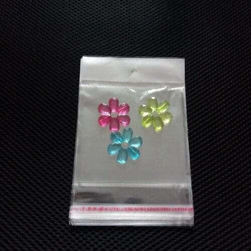 1000pcs Transparent Self Adhesive Seal Plastic Storage Bag OPP Bag For Packaging/Gift/Wedding/Jewelry Gift bags With Hang Hole