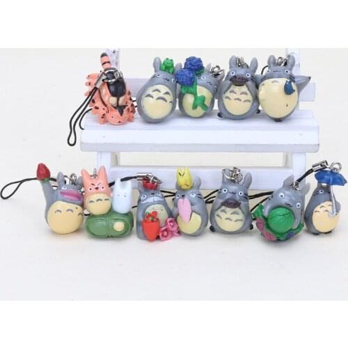 12pcs/set Totoro Figure Toy Hayao Miyazaki Totoro Garden Decoration Miniatures Terrarium Figurines Anime Action Figures Toys