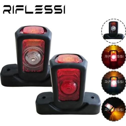 2 x Side Marker Light For Truck 12V 24V LED Parking Light Trailer Lorry Position Lamp Red White Amber Rear Lights