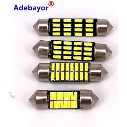 3000pcs 31mm 36mm 39mm 41mm Led 4014 16 SMD white Festoon Dome C5W Interior Lights Car Auto Interior Luggage Compartment Lights