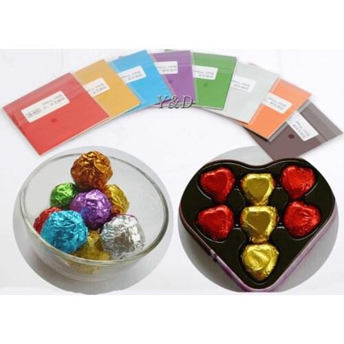 8 cm (3.14 inch ) Multicolored Colorful Aluminum Foil Wrapper Printing Tin Foil Food Chocolate Candy Paper Packaging Sheet