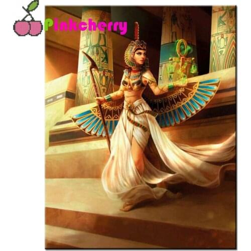 Diamond embroidery Cleopatra diamond mosaic Egypt queen diamond painting full square round stitch cross rhinestone k27