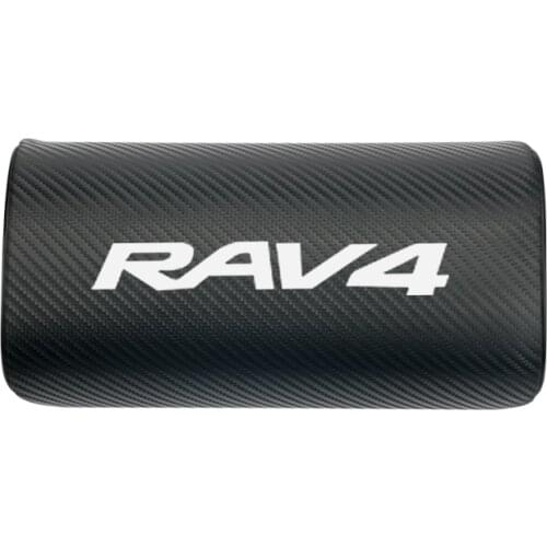 Car neck pillows both side pu leather single headrest case for Toyota RAV4 accessories car styling