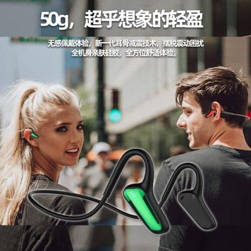 Bone Conduction Headphones Bluetooth-compatible 5.0 Portable Sports Fitness Waterproof Wireless In-Ear Headphones