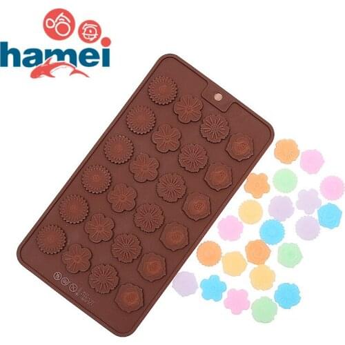 Flower Type Silicone Cake Chocolate Mold Jelly Mold Cake Moulds Bakeware D557