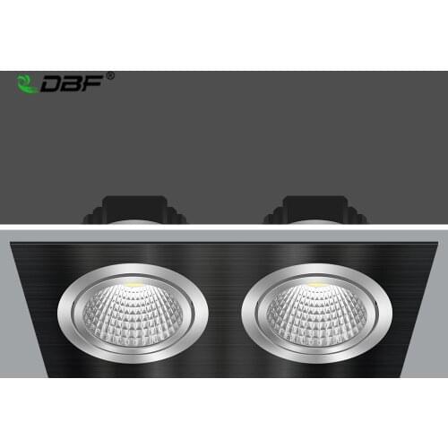 [DBF]Dimmable LED Ceiling Recessed Downlight 14W 18W 24W 30W AC85-265V Black/White Square LED Spot Light Home Decoration Kitchen