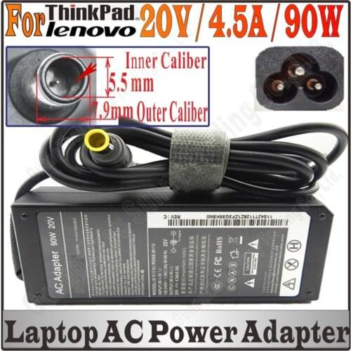 DHL Shipping, 50pcs Adaptador 20V 4.5A Laptop Charger T60 T400 Z60m X60s X61s X200 X300 R61 SL300 Frete Gratis De Boa Qualidade