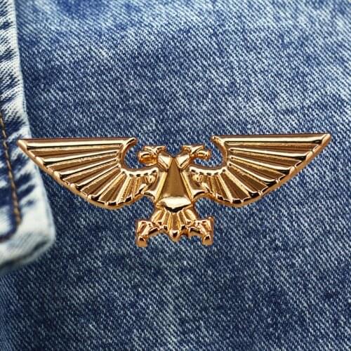 Interesting Empire Eagle Brooch Double Headed eagle Metal Enamel Badge Denim Jacket Backpack Pin Given Friends And Fans Gifts