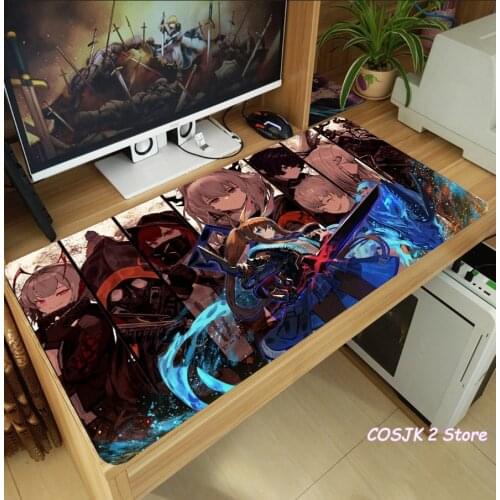 Anime Arknights W Rosmontis Роса Archetto Mouse Pad Thicken Laptop Gaming Mice Mat Table Keyboard Mat Anti-Slip Playmat Gifts