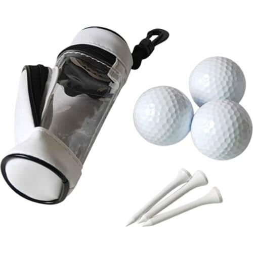 Mini Portable Golf Ball Bag Tee Holder Holds 3 Balls Divot Tool Holder Golf Waist Pouch