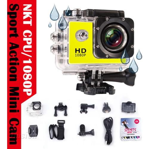 Mini Camera Action Waterproof 1080P Full HD Sport Camcorder Outdoor go pro 2" Screen Helmet Cam Underwater DV Video Recorder