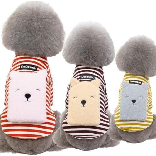 S-2XL Soft Fleece Cartoon Dog Vest Winter Dog Clothes Small Puppy Coat Pet Outfits Warm Cats Dogs Hoodie Clothing for Yorkie