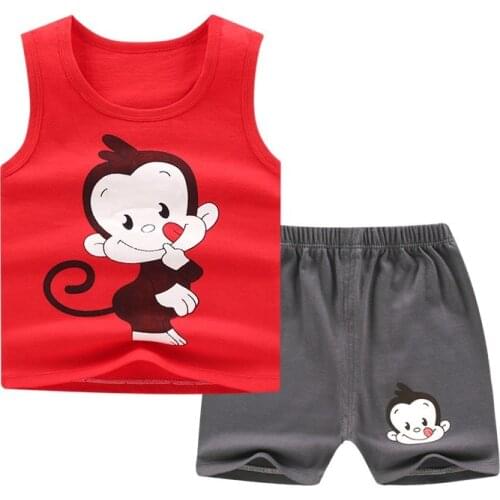 Newborn Baby Girl Clothes Summer Baby Boy Outfit Vest+shorts 2pcs Set For Kids 6-24months Toddler Girls Tracksuit Child Clothing