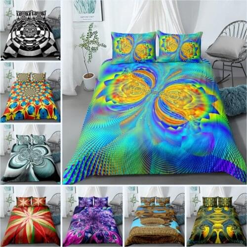 3D Abstract Art Printed Duvet Cover Modern Style Bedding Set for Kids Women 2 Pillowcase Quilt Cover