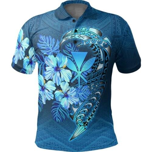 Polynesian Hawaii Polo Shirt King Kamehameha Koa Spear 3D Printed Polo Shirt Men Women Short Sleeve Summer T-shirt 01