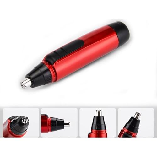 Portable Electric Nose Hair Trimmer for Men Shaving Ears Beards Nose Hair Apparatus for Men Trimmer Red