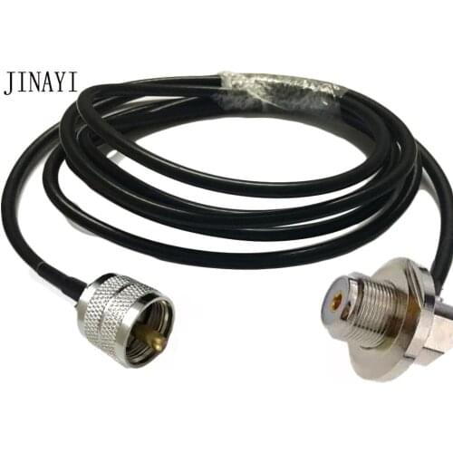 SO239 UHF Female to UHF PL259 Male Connector for Car Mobile Radio Antenna RG58 Coax Cable 3m 5m 10m 15m 20m
