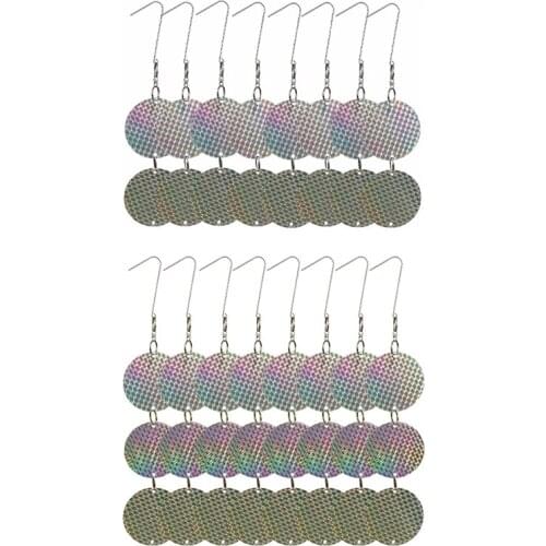 32PCS Bird Repellent Discs Reflective Hanging Device To Keep Birds Away Like Woodpeckers For Pigeons Woodpeckers