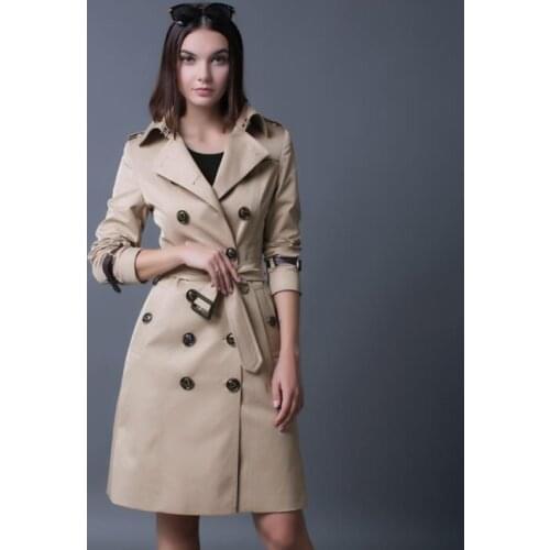 YIYELANZHOU Women's Beige Raincoats