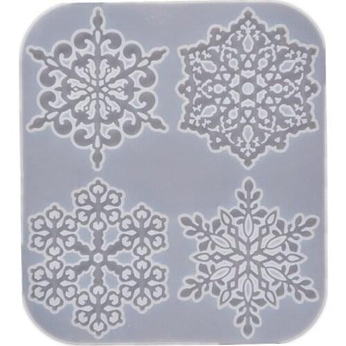 20.5*23CM Snowflake Petal coaster Silicone Molds For DIY Craft UV Expoy Home Decoration Making Tools for Resin