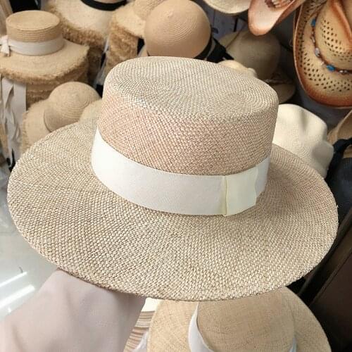 202005-TAIY125 new handmade Natural treasure grass fedora cap men women panama jazz hat