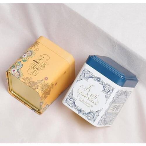 2021Tea Box Portable Metal Tea Can Airtight Sealed Canister Coffee Flour Coffee Beans Tea Storage Box Canister Sugar Container
