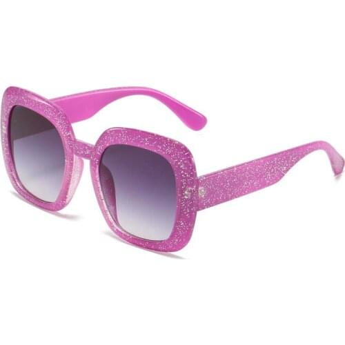2021 Fashion Oversized Square Sunglasses Women Retro Candy Color Gradient Eyewear Men Shades UV400 Glitter Sun Glasses