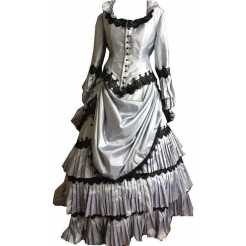 2021 new Victorian Gothic/Civil War Southern Belle Ball Gown Dress Halloween Theater Edwardian dresses D-113
