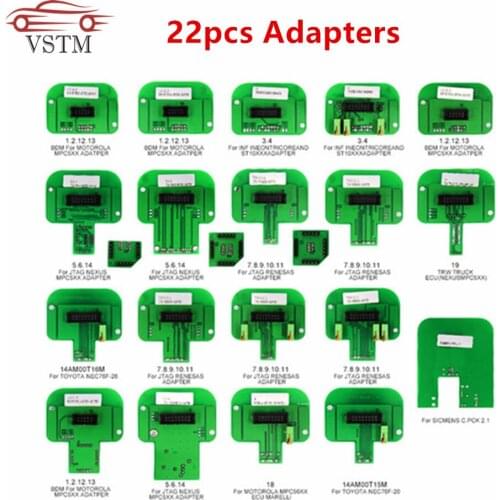 22pcs BDM Adapters Dimsport BDM Probe Adapters Full Set LED BDM Frame ECU RAMP Adapters