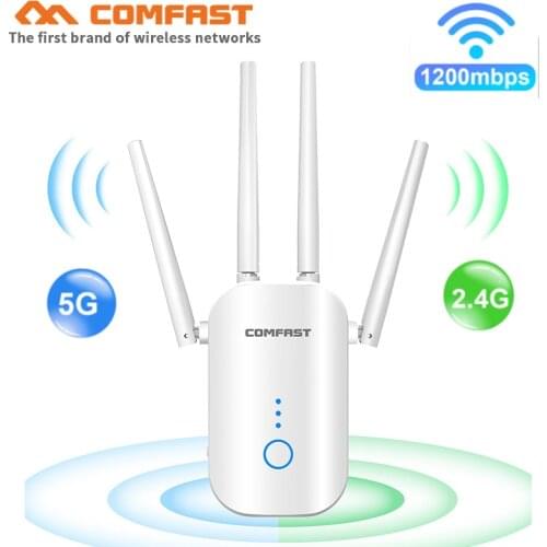 5G WiFi Repeater WiFi Antennas 1200M Wireless Wi Fi Booster 5Ghz WiFi Long Range Extender Home Wi-Fi Internet Signal Amplifier