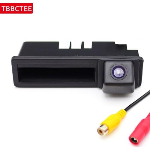 Car Reverse Rearview Camera For Audi A4 2011 2012 2013 Auto Parking back up Camera Trunk Handle HD CCD Water Proof NTSC