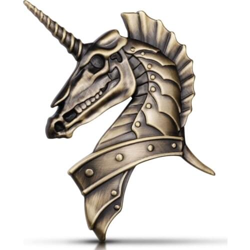 Car Sticker Unicorn Tailgate Fender Window 3D Chrome Metal Emblem Badge Tuning Motorcycle Auto Car Accessories Decorati