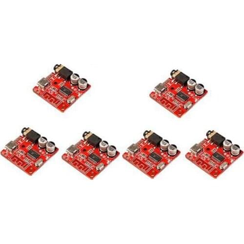 Bluetooth Audio Receiver Board Bluetooth 5.0 MP3 Lossless Decoder Board Wireless Stereo Music Module 3.7-5V(6-Pack)