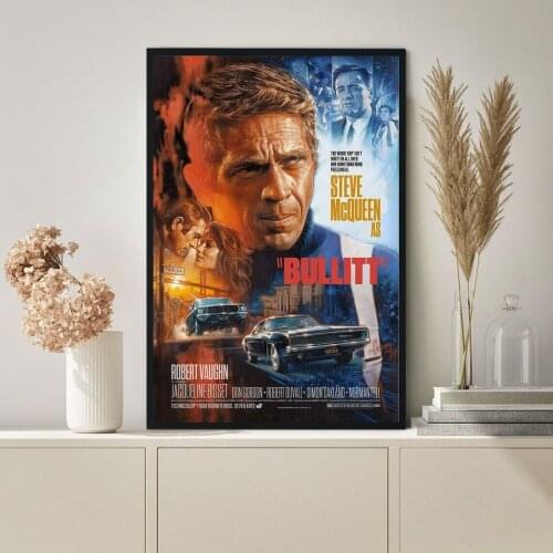 Bullit Poster Classic Hot Sale Movie Canvas Art Print Poster Wall Painting Home Decoration (No Frame)