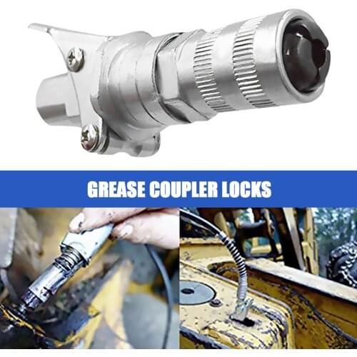 Grease Gun Coupler Quick Lock On Release Fitting Double Handle Design 1/8" NPT Heavy Duty High Resistence Jaw Pliers