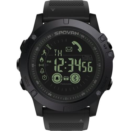 SPOVAN Blue tooth Mens Watch Fashion Sport Clock Digital Watch 2 Years Battery Life 50m Waterproof watch Relogio Feminino PR1