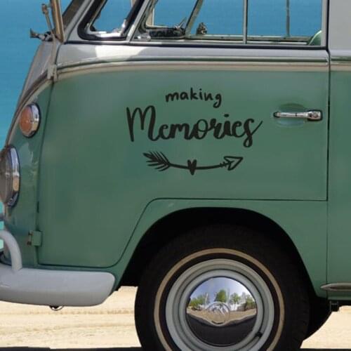 Black/Sliver Making Memories Quote Car Sticker Small/Big Size Removable Waterproof Window Body Decal CL951
