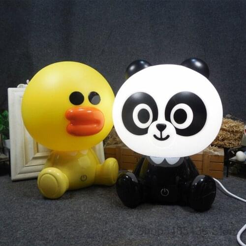 Panda Kids Night Lights Modern Led USB Baby Nursery Lamp Bedroom Bedside Light Fixtures Table Lamp Kids Birthday Holiday Gifts