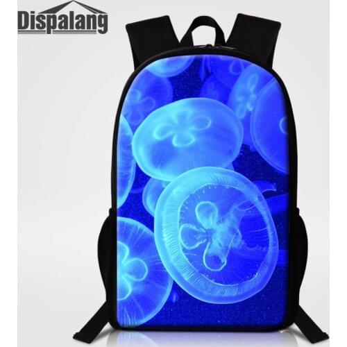 Dispalang Women Jellyfish Printing Backpack Large School Bags for Teenagers Schoolbags for Girls Boys Student Book Bag