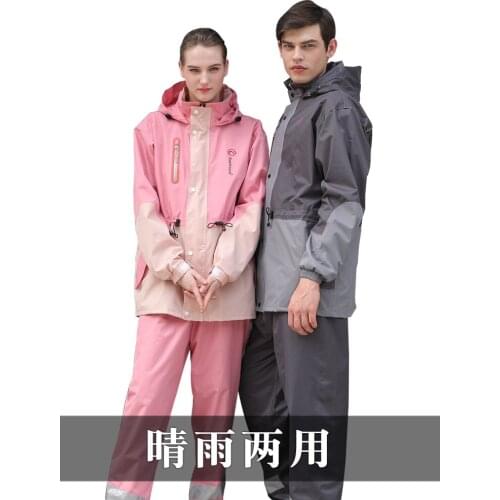 Raincoat Rain Pants Suit Raincoat Women/Men Walking Cycling Body Waterproof Anti-storm Rain Coat Split Double Raincoat Jacket