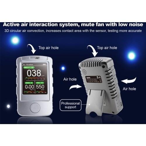 Formaldehyde PM2.5 PM1.0 PM10 HCHO Carbon Dioxide CO2 Smart Gas Detector Air Quality Monitor High-precision Gas Leak Detector