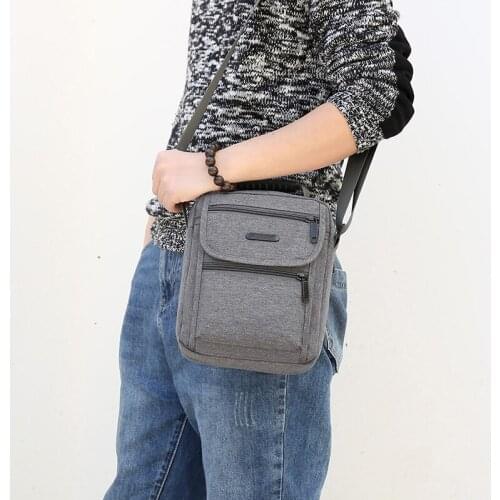 Korean Version Wear-resistant Mens Messenger Bag Fashion Waterproof Sports Shoulder Bag Outdoor Handbag Crossbody Bag Phone Bag