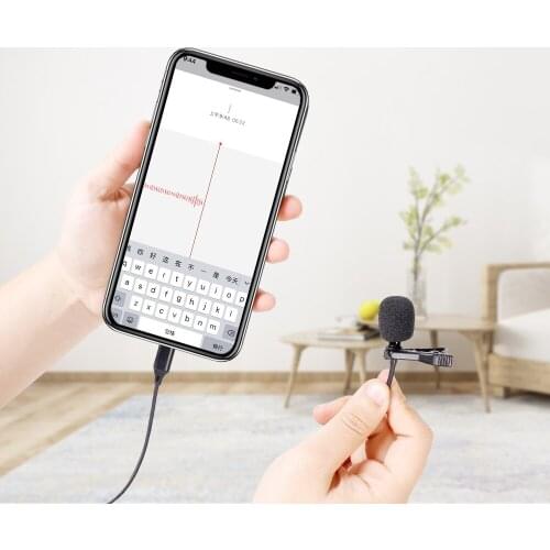 New design Lavalier Lapel Mini Stereo Microphone Clip On Condenser For IPhone,IPad,Android