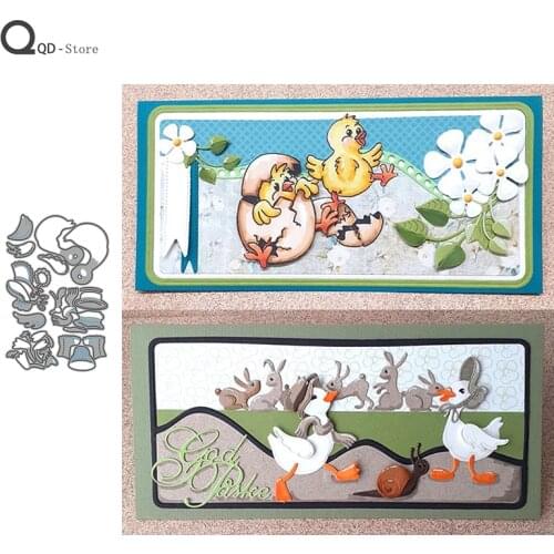 Little Duck Small Egg Shell Cutting Dies Stamps Dies Scrapbooking Mold Cut Handmade Tools DIY Craft Decoration Cutting Dies 2021