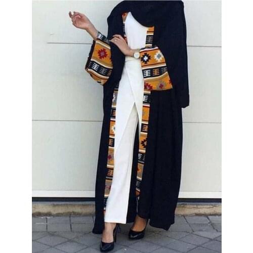 Dubai Kaftan Muslim Islamic Clothing Abaya Dress Women Lace-up Caftan Long Robe Hijab Dress Big Swing Kaftan Robe Kimono Jubah