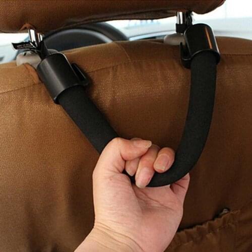 Soft EVA Car Seat Back Headrest Hanger Armrest Seat Hanger Holder Hook For Elder Elderly Children Safe Driving Handrail